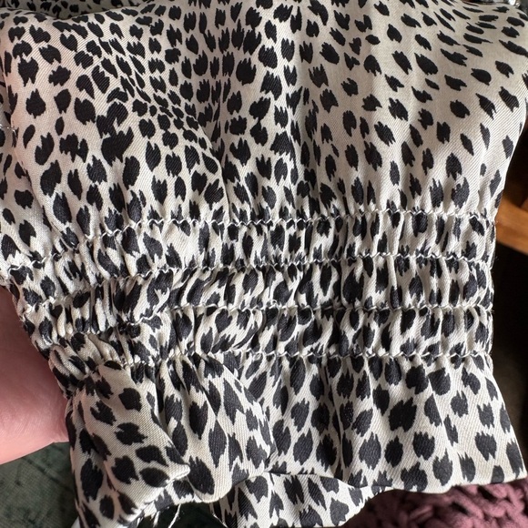 NWT Pink Martin leopard print ruffled mini shirtdress Size M - Picture 7 of 12